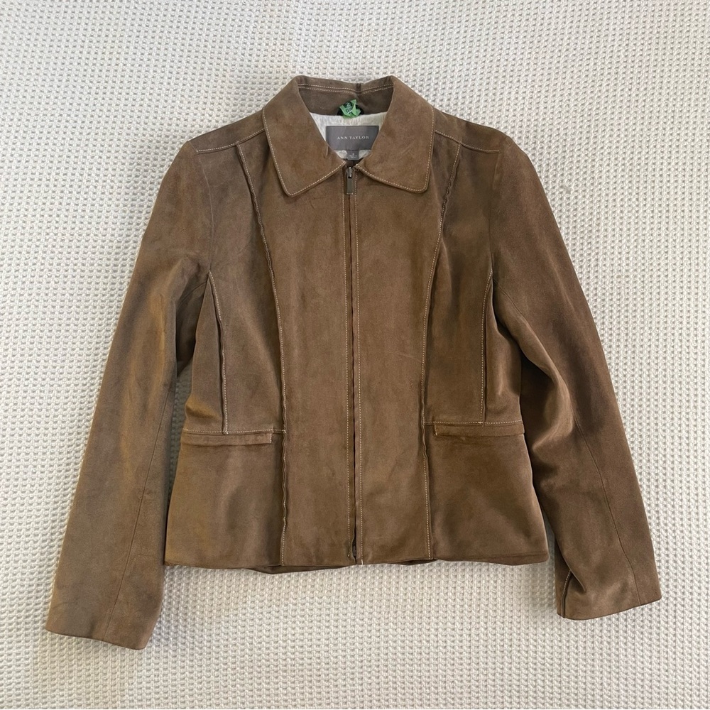 Women’s Ann Taylor Leather Suede Jacket Size Medium
